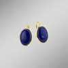 Vergoldete Ohrringe mit Lapislazuli