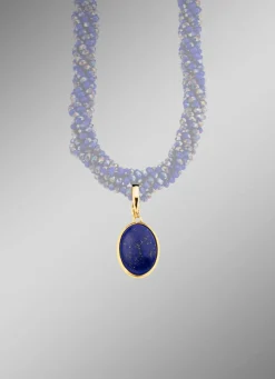 Vergoldeter Anhänger mit Lapislazuli