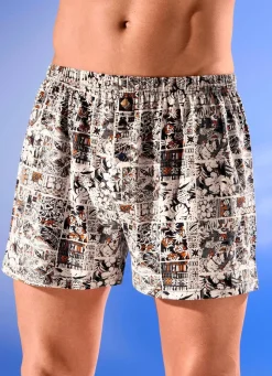 Viererpack Boxershorts mit Alloverdessin