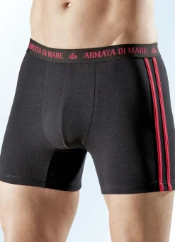 Viererpack Pants, uni mit Kontraststreifen