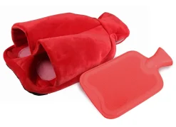 Vital Comfort Fuß-Wärmflasche mit sanftem Fleece-Bezug