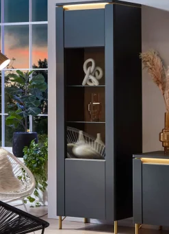 Vitrine mit LED-Beleuchtung und Softclose