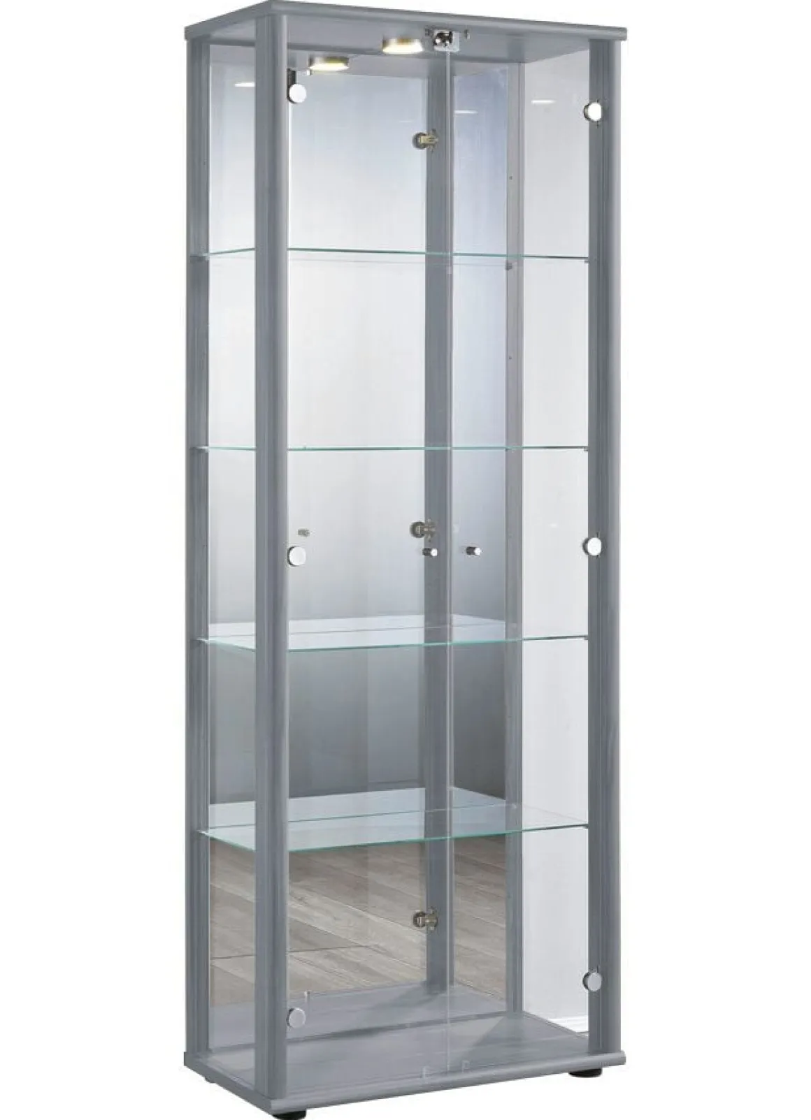 Vitrine, 2-türig, mit LED-Beleuchtung