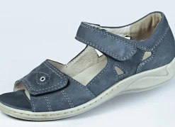 Waldläufer, bequeme Damen-Sandalen, Weite H, mit herausnehmbarem Fußbett