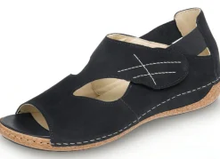 Waldläufer, bequeme Damen-Sandalen, Weite H, mit herausnehmbarem Fußbett