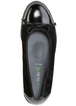 Waldläufer, elegante Damen-Ballerinas, Weite H, mit herausnehmbarem Fußbett
