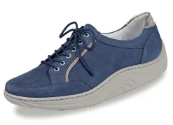 Waldläufer Schnürschuh mit edlen Metallicleder-Einsätzen