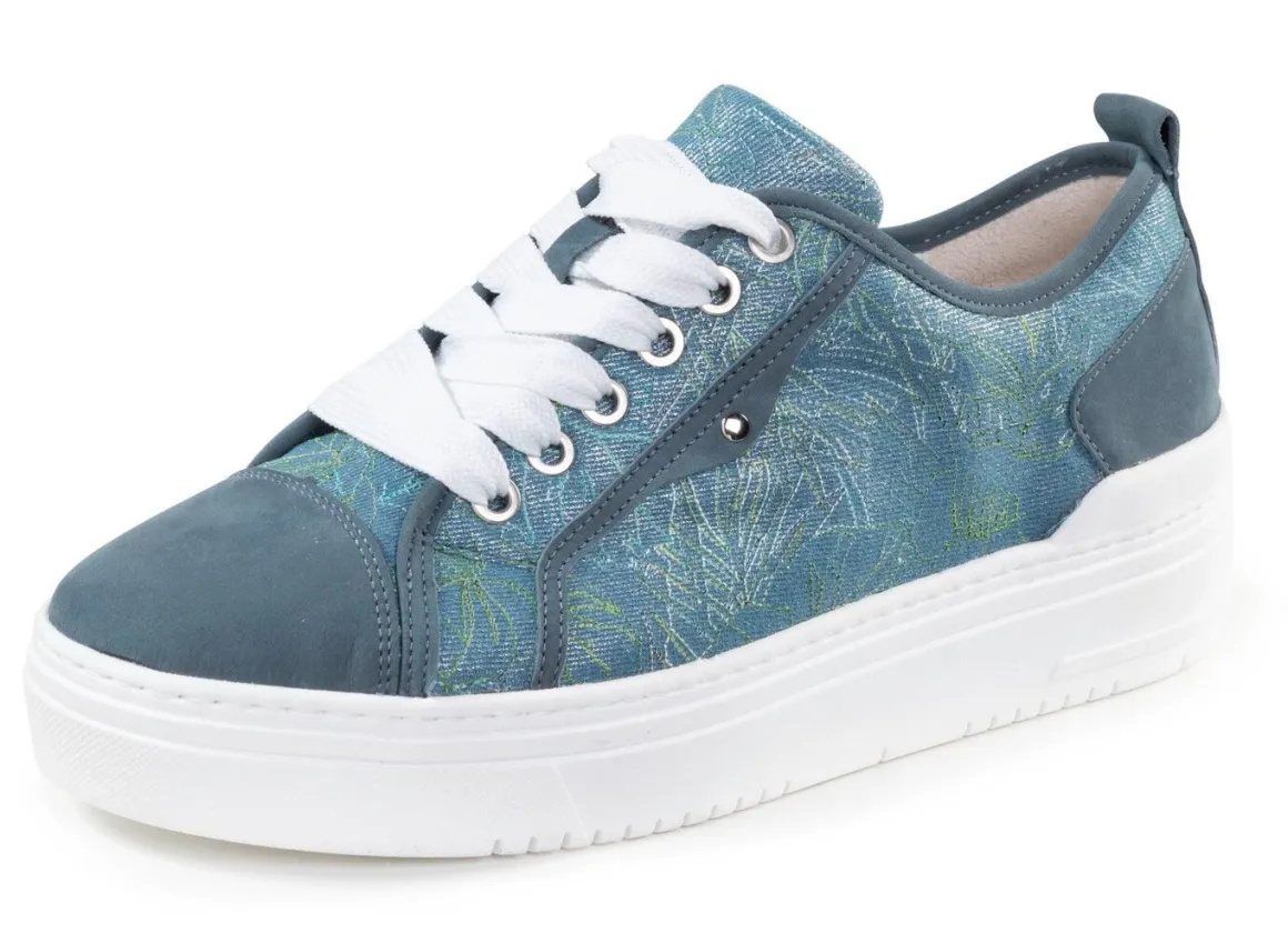 Waldläufer Schnür-Sneaker mit verspieltem Druck