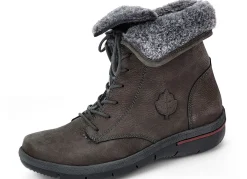 Waldläufer Schnür-Stiefelette mit kuscheligem Webpelzkragen