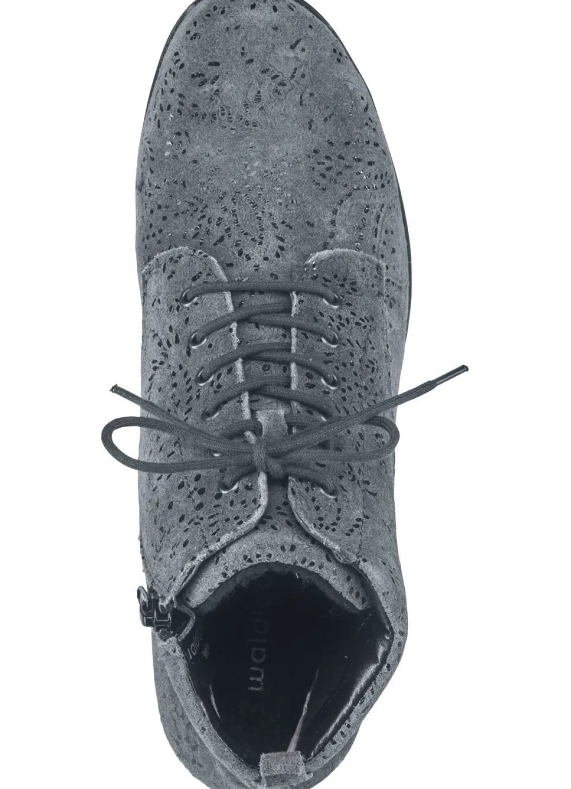 Waldläufer Schnür-Stiefelette mit floraler Prägung