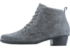 Waldläufer Schnür-Stiefelette mit floraler Prägung