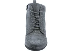Waldläufer Schnür-Stiefelette mit floraler Prägung