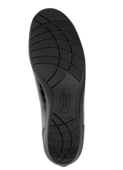 Waldläufer Slipper aus krokogeprägtem Lackleder und Nappaleder