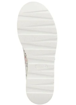 Waldläufer Sneaker aus floral bedrucktem Nubukleder