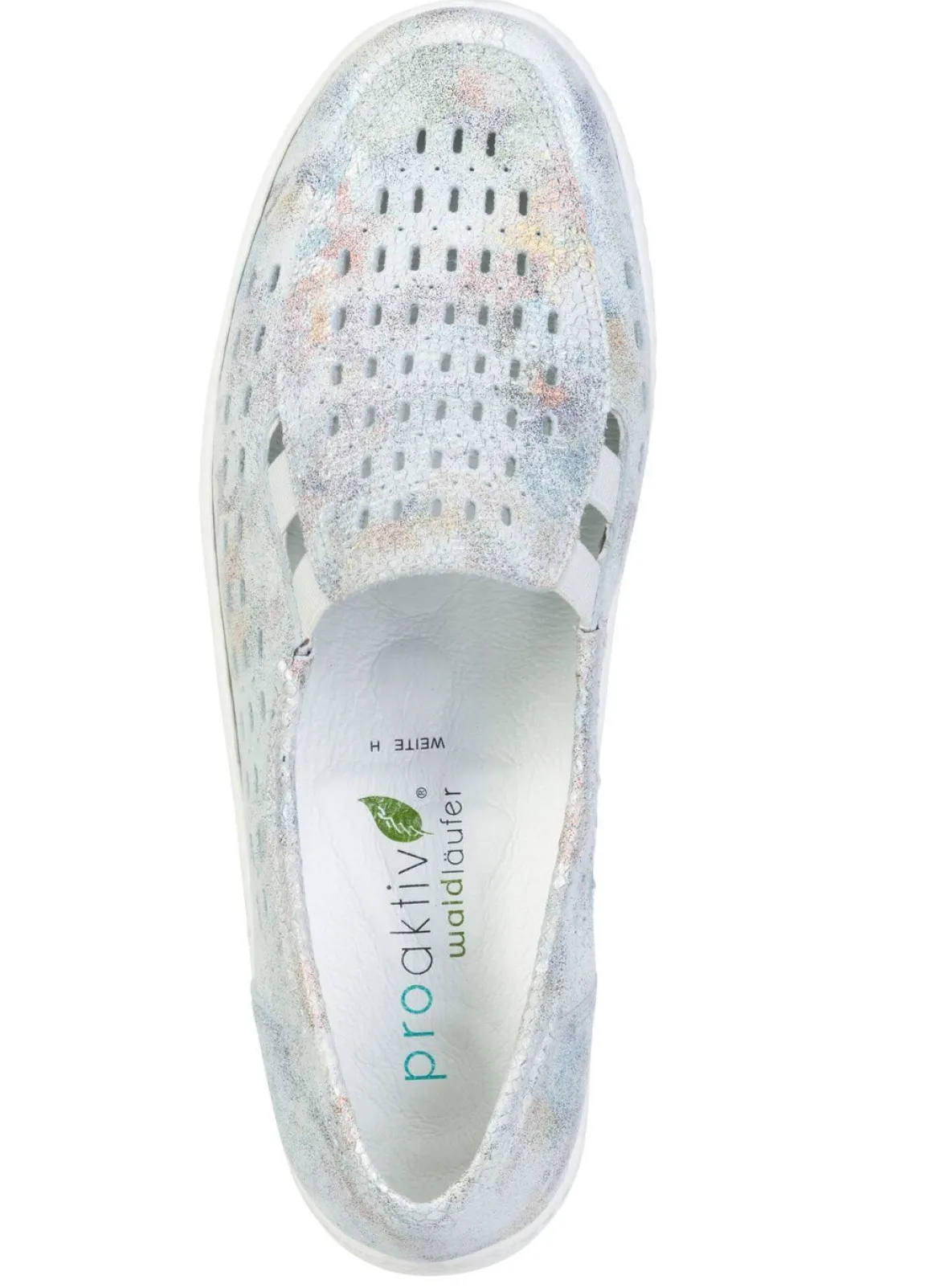 Waldläufer, sommerliche Damen-Slipper, Weite H, mit herausnehmbarem Fußbett