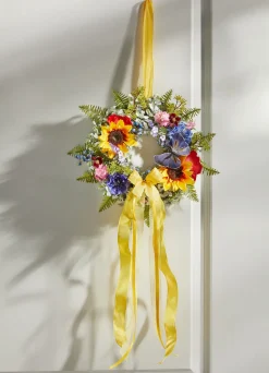 Wandkranz mit Sonnenblumen