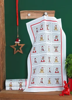 Weihnachtliche Geschirrtücher, 3er-Set