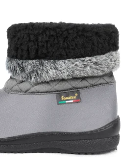 Winterstiefel mit Kunstpelzkragen