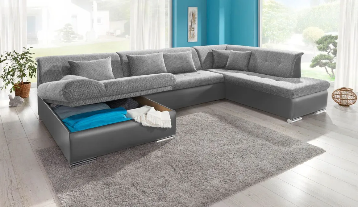 Wohnlandschaft mit Bettfunktion