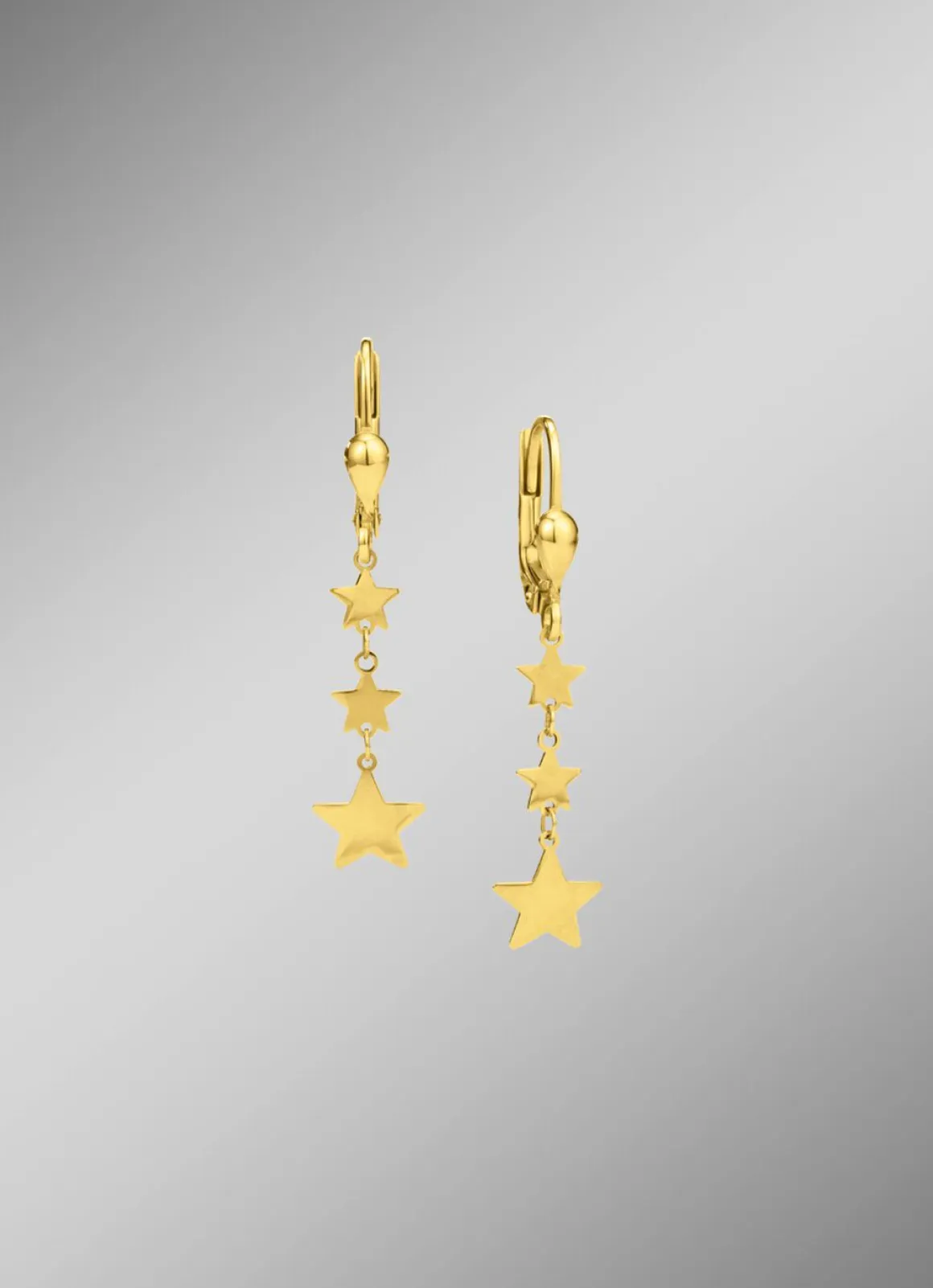 Wundervolle Sternen-Ohrringe aus Gold 585/- fein