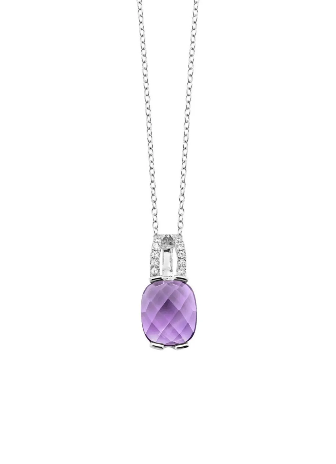 Zauberhafte Eleganz: Anhänger mit echt Amethyst und Ankerkette