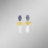 Zauberhafte Ohrstecker in Tricolor
