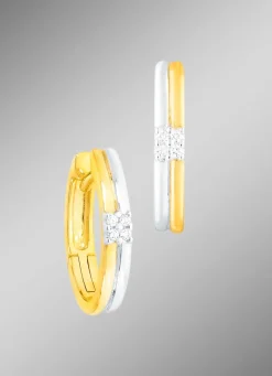 Zeitlose Creolen in Bicolor mit Brillanten